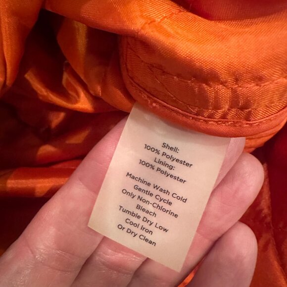 TALBOTS WOMENS BRIGHT ORANGE QUILTED JACKET SMALL - Picture 5 of 8